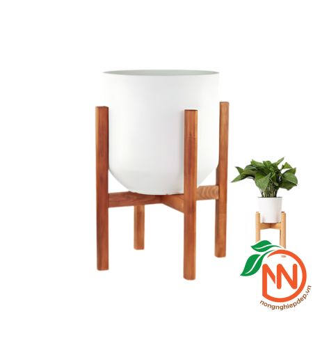 Đôn Gỗ Để Chậu Cây - Đôn Gỗ Kê Chậu Chân Tròn