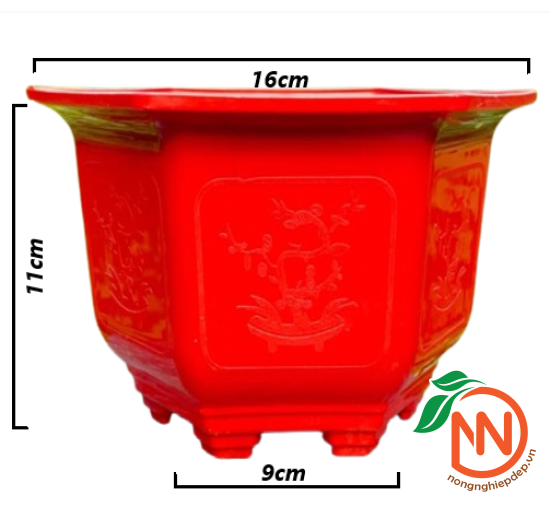Chậu Nhựa Lục Giác Trồng Cây | FP5-1