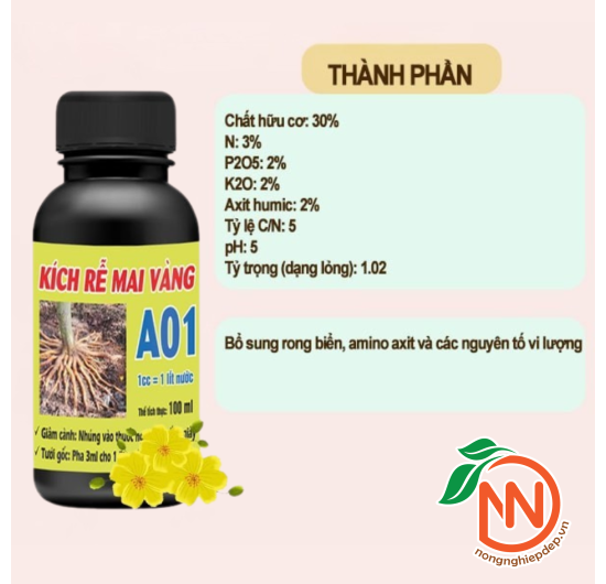 Phân Bón Kích Rễ Mai Vàng A01