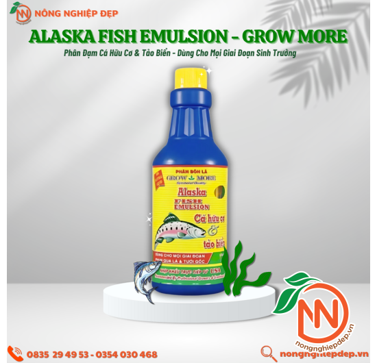Phân Bón Đạm Cá Hữu Cơ Alaska Fish Emulsion - Grow More