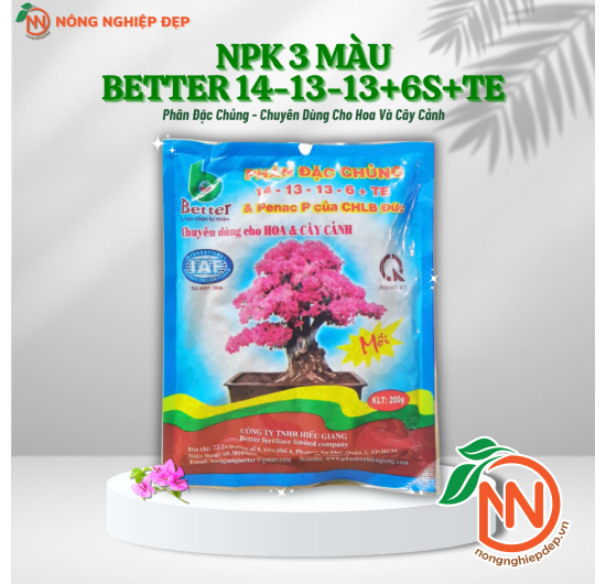 Phân NPK 3 Màu 14-13-13+6s+TE