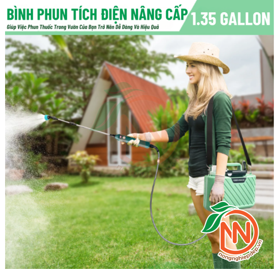 Bình Phun Điện 5L | Có Vạch Pin