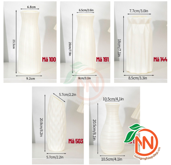 Bình Hoa Nhựa Giả Gốm - Nhiều Kiểu Dáng