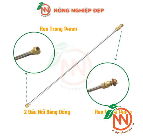 Cần Phun Xịt Inox Dùng Cho Bình Phun Xịt Thuốc Dài 50/100cm