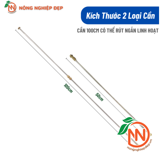 Cần Phun Xịt Inox Dùng Cho Bình Phun Xịt Thuốc Dài 50/100cm