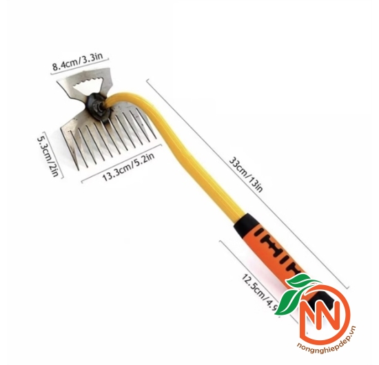 Cào Làm Vườn 2in1 - Cào Đất, Nhổ Cỏ
