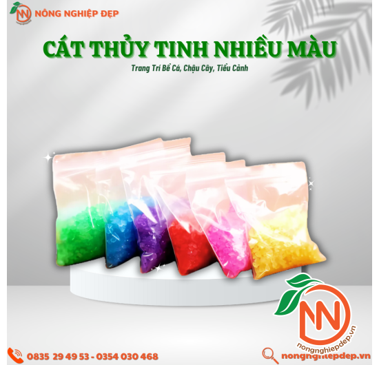 Cát Thủy Tinh Nhiều Mau - Trang Trí Chậu Cây, Hồ Cá