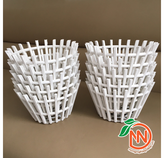 Chậu Nhựa Trồng Lan - Chậu Nhựa Nan Giả Gỗ