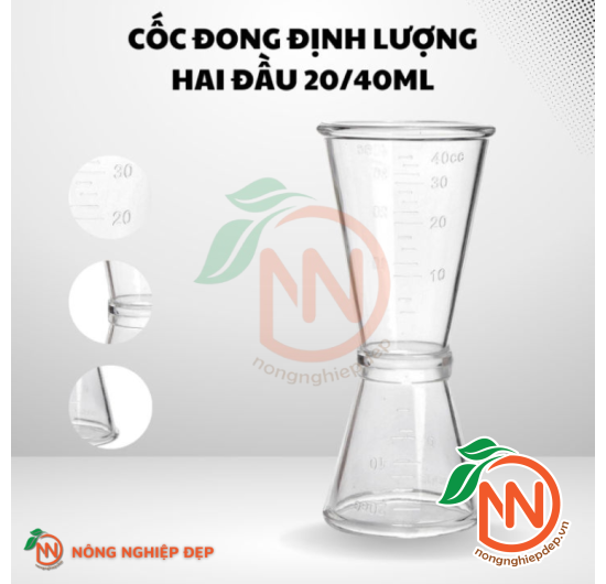Cốc Đong Nhựa 2 Đầu 40ml