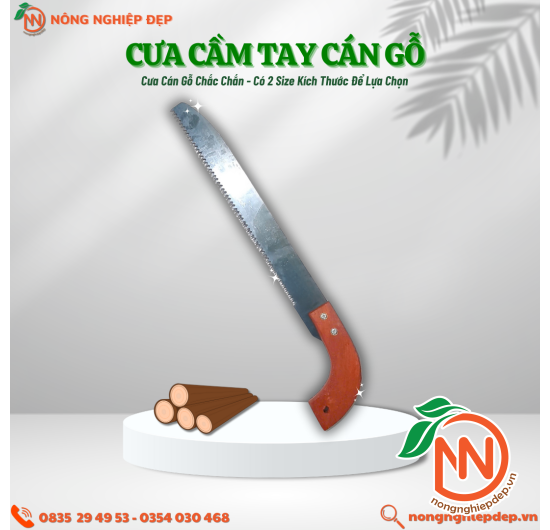 Cưa Cầm Tay Cán Gỗ - Cưa Gỗ, Cưa Cành Cây Các Loại