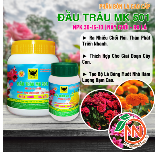 Phân Bón Lá Đầu Trâu MK 501 (30-15-10) - Kích Chồi Và Lá