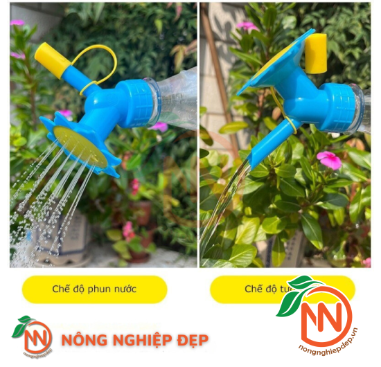 Đầu Vòi Tưới Cây 2 In 1 Gắn Chai Nước Tiện Lợi, Phù Hợp Nhiều Loại Chai