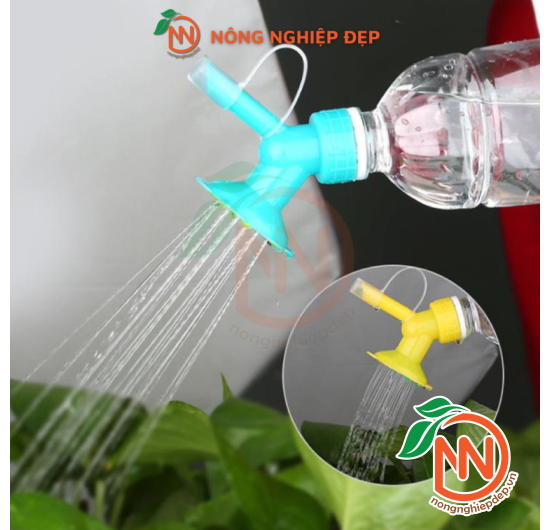 Đầu Vòi Tưới Cây 2 In 1 Gắn Chai Nước Tiện Lợi, Phù Hợp Nhiều Loại Chai