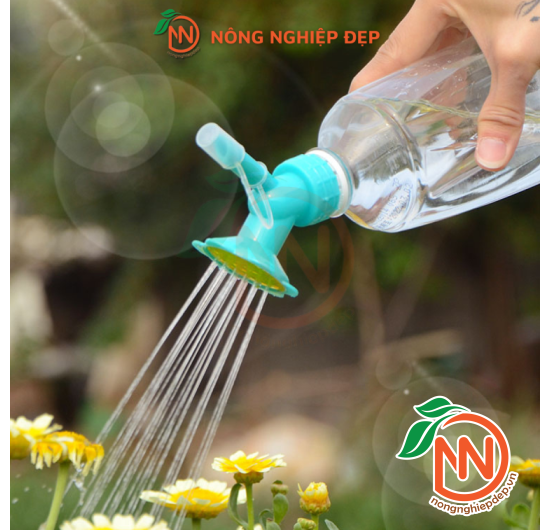 Đầu Vòi Tưới Cây 2 In 1 Gắn Chai Nước Tiện Lợi, Phù Hợp Nhiều Loại Chai