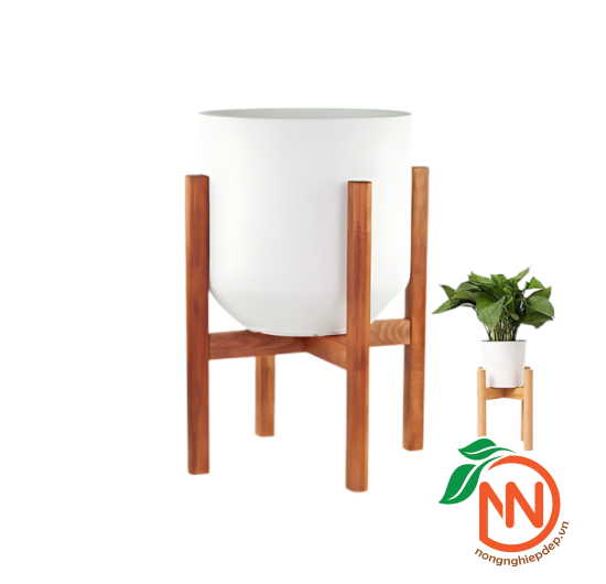 Đôn Gỗ Để Chậu Cây - Đôn Gỗ Kê Chậu Chân Tròn