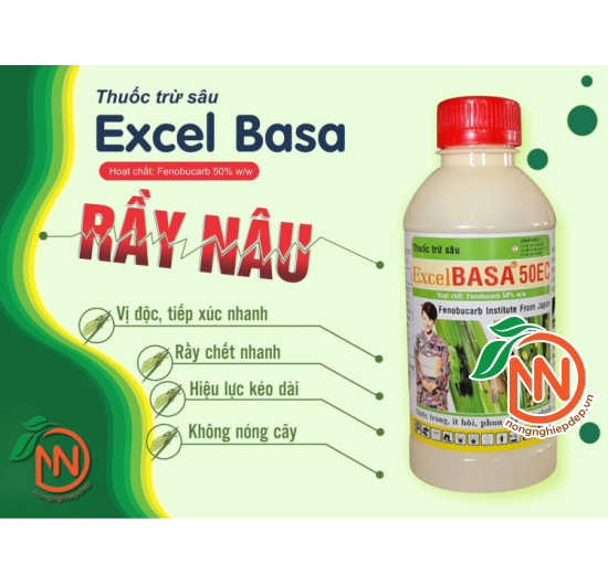 Thuốc Đặc Trị Rầy Excel Basa 50EC - Nước Trong, Ít Hôi, Phun Rầy Chết Nhanh