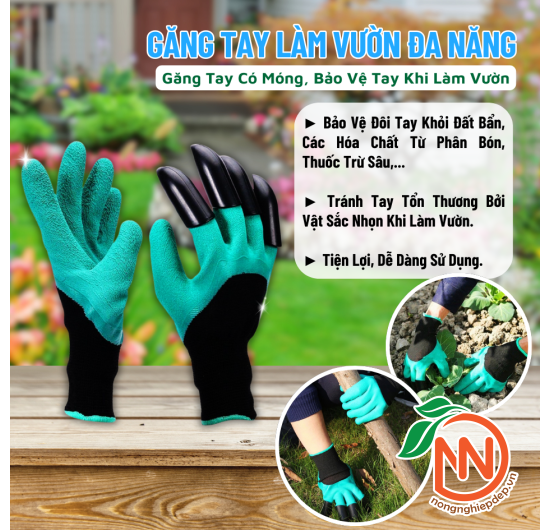 Bao Tay Làm Vườn Đa Năng - Găng Tay Làm Vườn Đa Năng Loại Có Móng