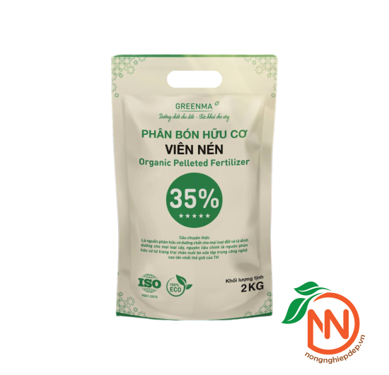 Phân Bò Viên Nén Hữu Cơ Greenma 35%