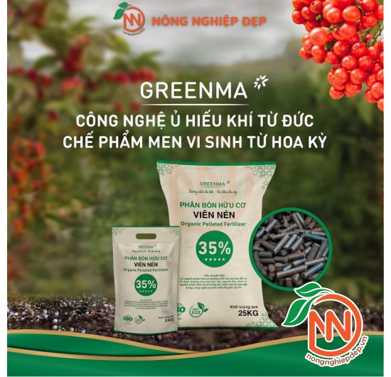 Phân Bò Viên Nén Hữu Cơ Greenma 35%