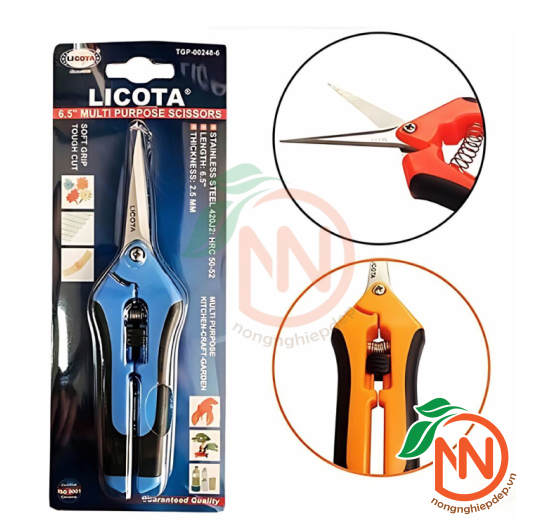 Kéo Cắt Cành Mũi Nhọn Cao Cấp Licota 