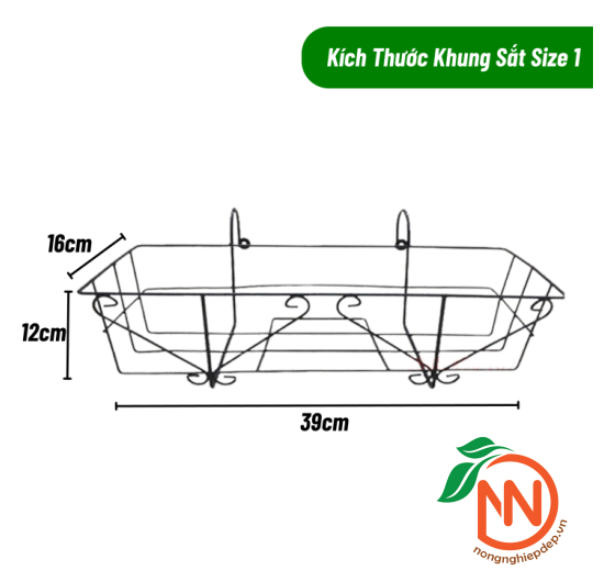Khung Sắt Treo Để Chậu Hình Chử Nhật