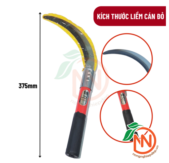 Liềm Răng Cưa Cán Đỏ Cao Cấp