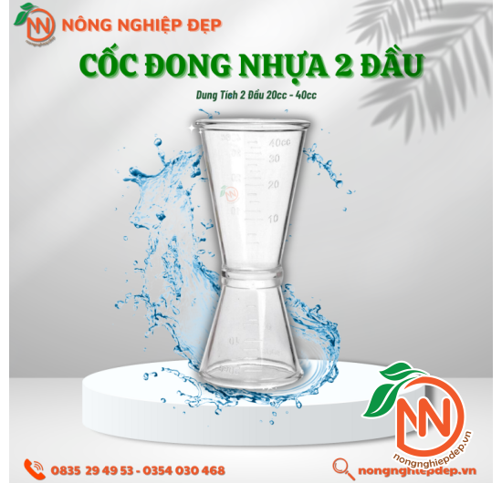 Cốc Đong Nhựa 2 Đầu 40ml