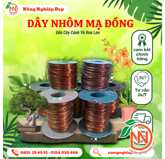 Dây Nhôm Mạ Đồng Uốn Cây Bon Sai Và Hoa Lan