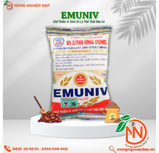 Chế Phẩm Vi Sinh EMUNIV - Xử Lý Phế Thải Hữu Cơ 