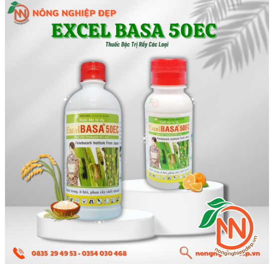 Thuốc Đặc Trị Rầy Excel Basa 50EC - Nước Trong, Ít Hôi, Phun Rầy Chết Nhanh