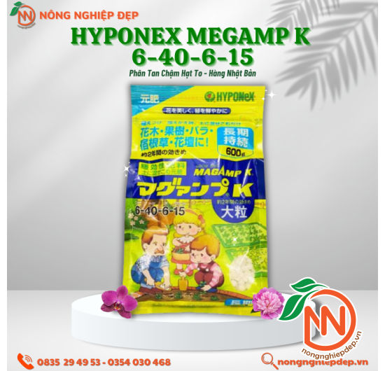 Phân Tan Chậm Nhật HYPONEX MEGAMP K 6-40-6-15