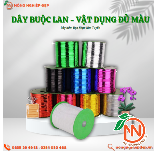 Dây Buộc Lan Kẽm Đủ Màu - Cuộn Kẽm Kim Tuyến