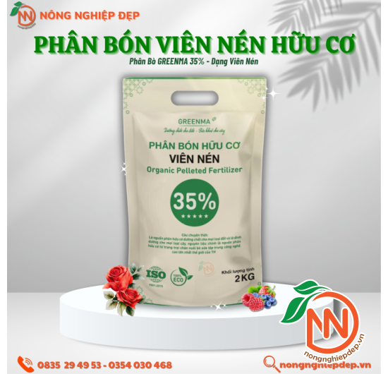 Phân Bò Viên Nén Hữu Cơ Greenma 35%