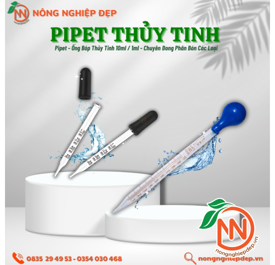 Pipet - Ống Bóp Thủy Tinh 1ml/10ml - Chuyên Hút Đong Phân Bón Các Loại