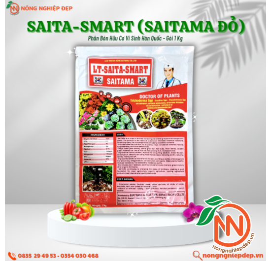 Saita-Smart (Saitama Đỏ) - Phân Bón Hữu Cơ Vi Sinh Hàn Quốc