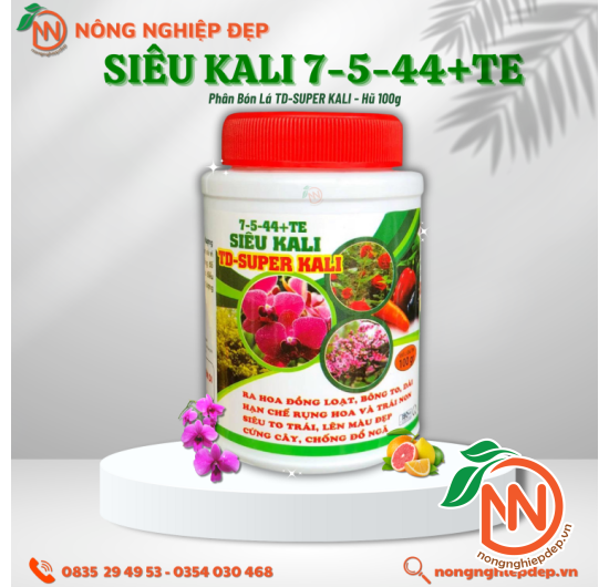 Phân Bón Siêu Kali 7-5-44+TE – Kích Hoa Đồng Loạt – Dưỡng Hoa Lâu Tàn