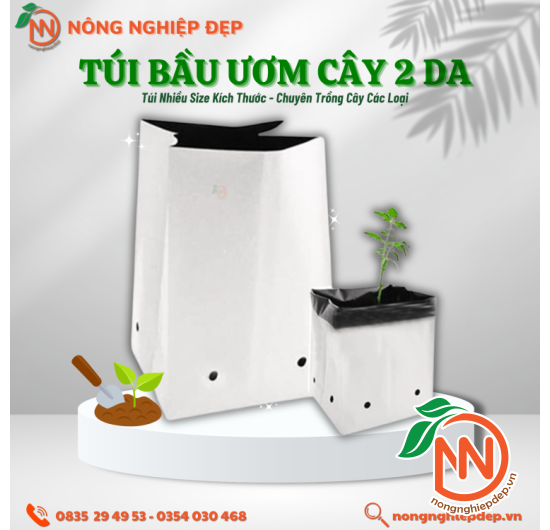 Túi Bầu Ươm Cây 2 Da Trồng Dưa Lưới, Dưa Leo, Cà Chua...