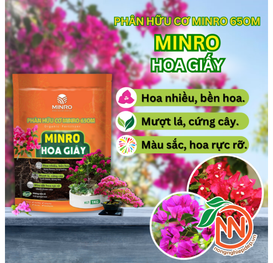 Phân Hữu Cơ Minro 650M - Minro Hoa Giấy