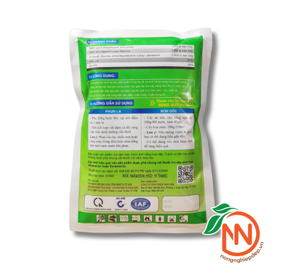 Nấm 3 Màu Bio - Săn Tuyến Trùng, Rệp Sáp, Sâu, Rầy Ký Sinh