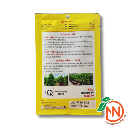 Phân Bón Phục Hồi Cây Mai - AE.NP 19-49+TE