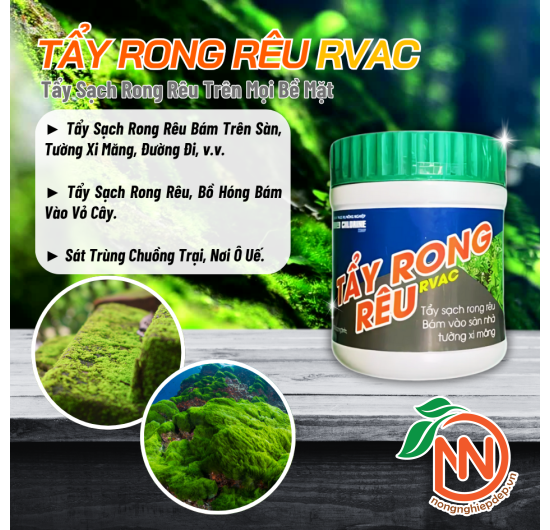 Tẩy Rong Rêu RVAC - Tẩy Sạch Rong Rêu Trên Mọi Bề Mặt