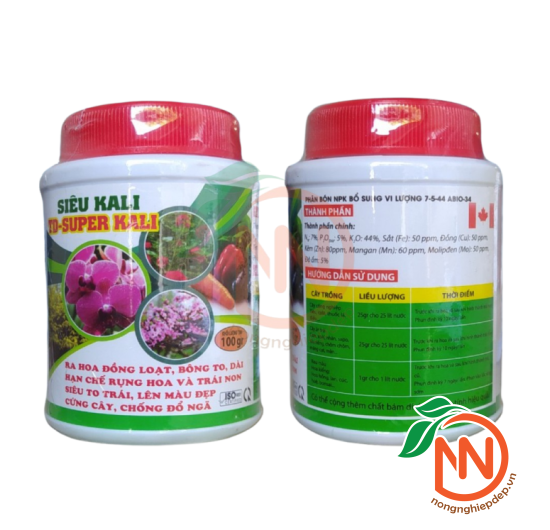 Phân Bón Siêu Kali 7-5-44+TE – Kích Hoa Đồng Loạt – Dưỡng Hoa Lâu Tàn