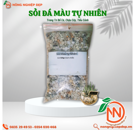 Sỏi Đá Nhiều Màu Tự Nhiên, Trang Trí Bể Cá, Chậu Cây