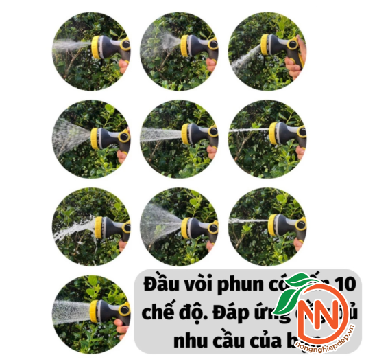 Vòi Xịt Nước Cầm Tay 10 Chế Độ